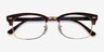 Ray-Ban Clubmaster Square Tortoise & Gold AcetateEyeglass Frames from EyeBuyDirect, Closed View