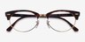 Ray-Ban Clubmaster Oval Tortoise & Gold AcétateMontures de lunettes de vue d'EyeBuyDirect, Vue Rapprochée