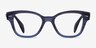 Ray-Ban RB0880 Blue Striped AcetateEyeglass Frames from EyeBuyDirect, Front View