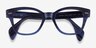Ray-Ban RB0880 Blue Striped AcetateEyeglass Frames from EyeBuyDirect, Closed View