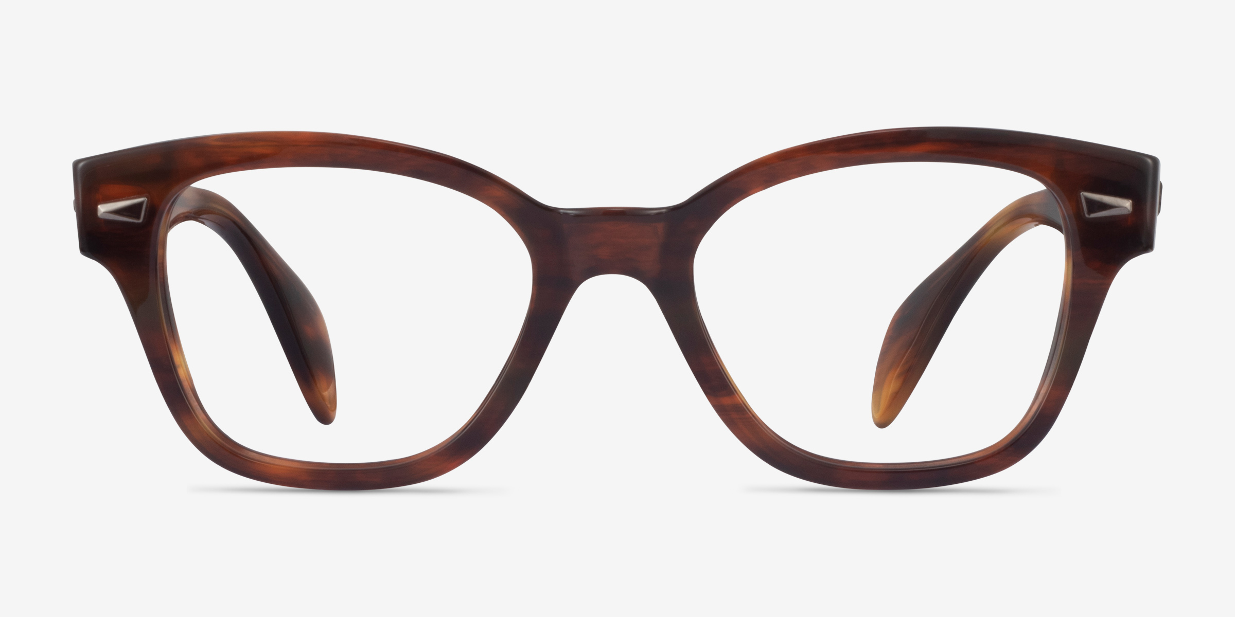 Ray-Ban RB0880 - Square Brown Striped Frame Eyeglasses | Eyebuydirect