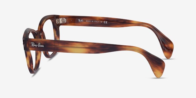 Ray-Ban RB0880 Brown Striped AcetateEyeglass Frames from EyeBuyDirect, Side View