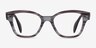Ray-Ban RB0880 Gray Striped AcetateEyeglass Frames from EyeBuyDirect, Front View