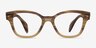 Ray-Ban RB0880 Light Brown Striped AcétateMontures de lunettes de vue d'EyeBuyDirect, Vue de Face