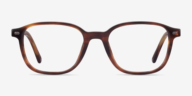 Ray-Ban RB5393 Leonard Brown Striped AcetateEyeglass Frames from EyeBuyDirect, Front View