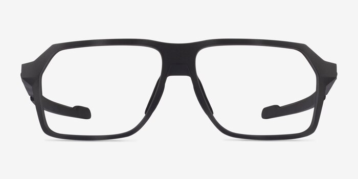 Oakley Bevel Black & Gray Plastic Eyeglass Frames from EyeBuyDirect