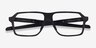 Oakley Bevel Black & Gray PlasticEyeglass Frames from EyeBuyDirect, Closed View