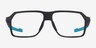 Oakley Bevel Black & Blue PlasticEyeglass Frames from EyeBuyDirect, Front View