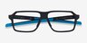 Oakley Bevel Black & Blue PlasticEyeglass Frames from EyeBuyDirect, Closed View