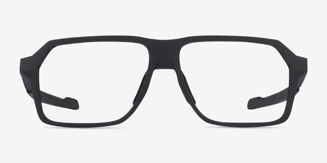 Oakley Bevel Black PlasticEyeglass Frames from EyeBuyDirect, Front View