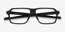 Oakley Bevel Black PlasticEyeglass Frames from EyeBuyDirect, Closed View