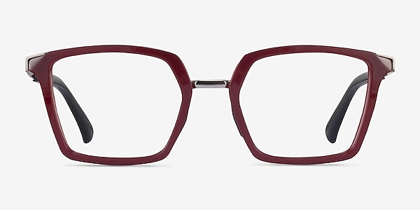 Oakley Sideswept Rx Burgundy & Silver Metal Eyeglass Frames