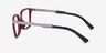Oakley Sideswept Rx Burgundy & Silver MetalEyeglass Frames from EyeBuyDirect, Side View