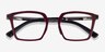 Oakley Sideswept Rx Burgundy & Silver MetalEyeglass Frames from EyeBuyDirect, Closed View