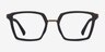 Oakley Sideswept Rx Black & Gold MétalMontures de lunettes de vue d'EyeBuyDirect, Vue de Face