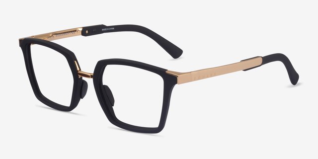 Oakley Sideswept Rx Black & Gold MétalMontures de lunettes de vue d'EyeBuyDirect, Vue d'Angle
