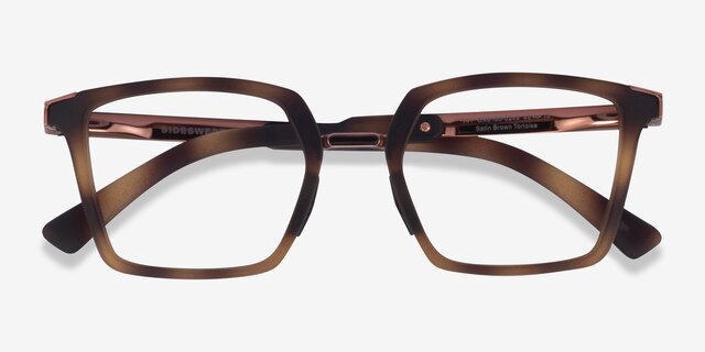Oakley Sideswept Rx Tortoise & Rose Gold MetalEyeglass Frames from EyeBuyDirect, Closed View