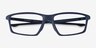 Oakley Chamber Universe Blue PlasticEyeglass Frames from EyeBuyDirect, Closed View