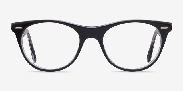 Ray-Ban RB2185V Black Clear AcetateEyeglass Frames from EyeBuyDirect, Front View