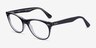 Ray-Ban RB2185V Black Clear AcetateEyeglass Frames from EyeBuyDirect, Angle View