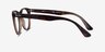 Ray-Ban RB2185V Leopard AcetateEyeglass Frames from EyeBuyDirect, Side View