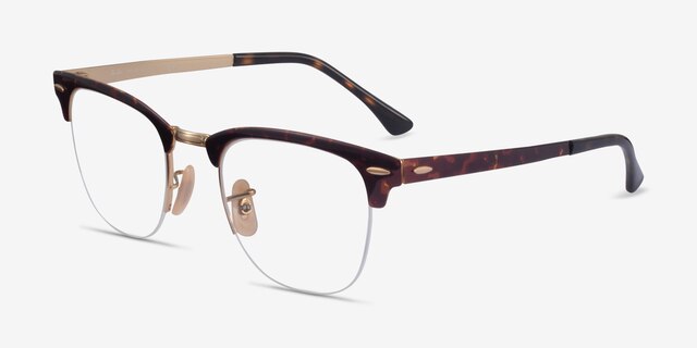 Ray-Ban RB3716VM Floral & Gold MetalEyeglass Frames from EyeBuyDirect, Angle View