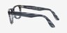 Ray-Ban RB4340V Wayfarer Blue Striped AcetateEyeglass Frames from EyeBuyDirect, Side View