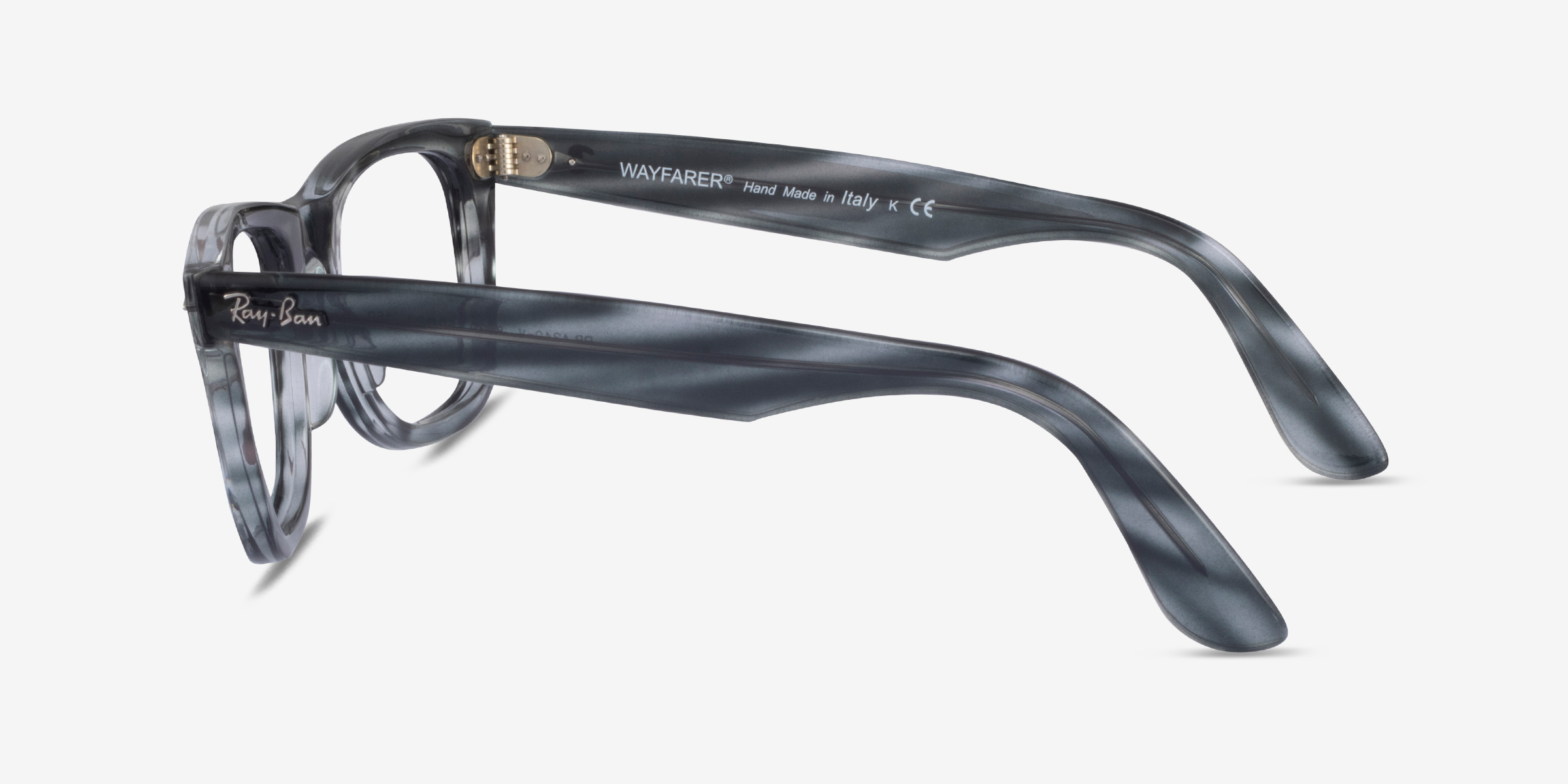 RayBan RB4340V Wayfarer Rectangle Blue Striped Frame Eyeglasses