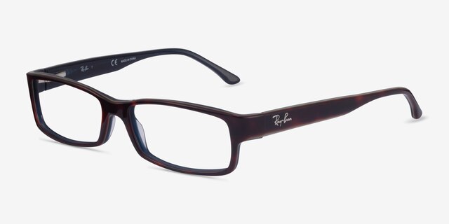 Ray-Ban RB5114 Tortoise & Blue AcetateEyeglass Frames from EyeBuyDirect, Angle View