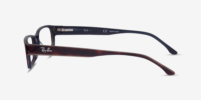 Ray-Ban RB5114 Tortoise & Blue AcetateEyeglass Frames from EyeBuyDirect, Side View