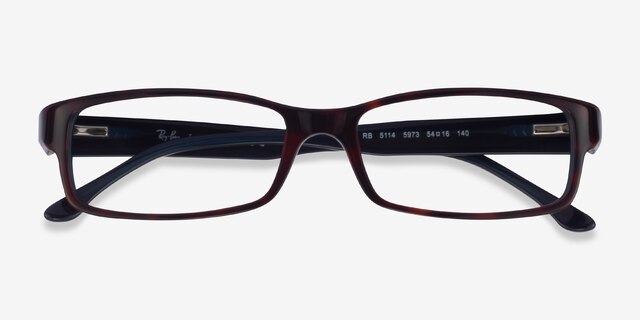 Ray-Ban RB5114 Tortoise & Blue AcetateEyeglass Frames from EyeBuyDirect, Closed View