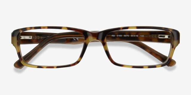 Ray-Ban RB5169 Yellow Tortoise AcetateEyeglass Frames from EyeBuyDirect, Closed View