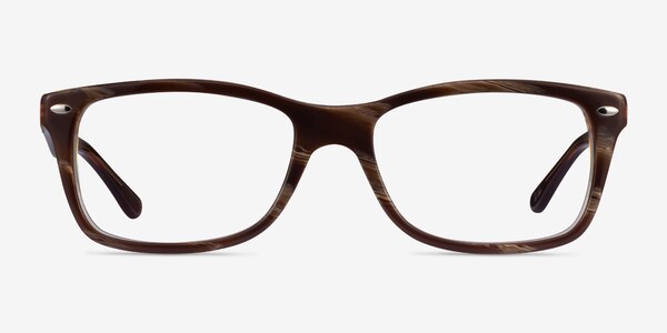 Ray-Ban RB5228 Brown Striped  Acetate Eyeglass Frames