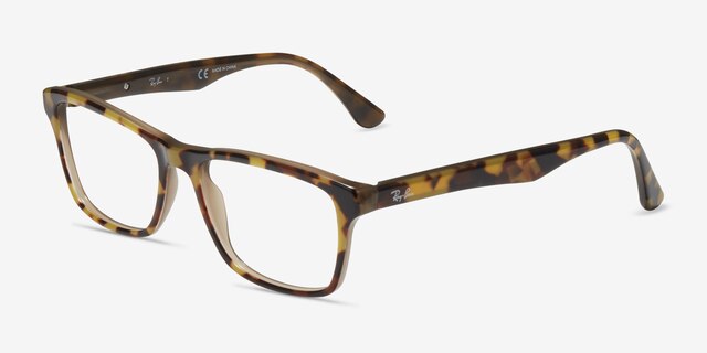 Ray-Ban RB5279 Yellow Tortoise AcetateEyeglass Frames from EyeBuyDirect, Angle View