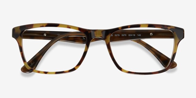 Ray-Ban RB5279 Yellow Tortoise AcetateEyeglass Frames from EyeBuyDirect, Closed View