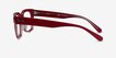 Ray-Ban Jeffrey Light Red AcetateEyeglass Frames from EyeBuyDirect, Side View