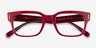 Ray-Ban Jeffrey Light Red AcetateEyeglass Frames from EyeBuyDirect, Closed View