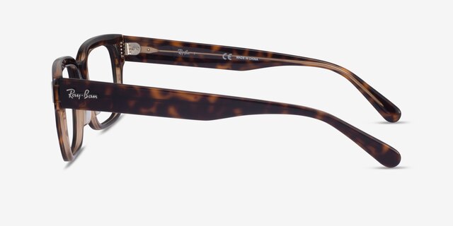 Ray-Ban Jeffrey Tortoise AcetateEyeglass Frames from EyeBuyDirect, Side View