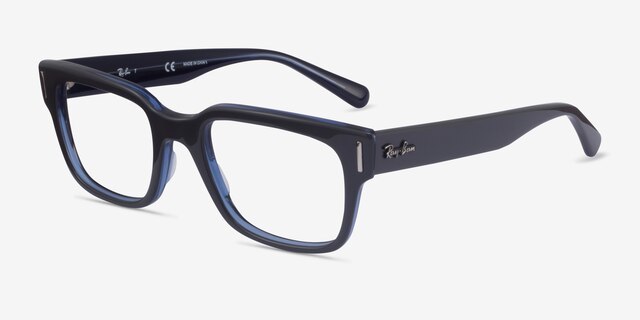 Ray-Ban RB5388 Gray & Blue AcetateEyeglass Frames from EyeBuyDirect, Angle View