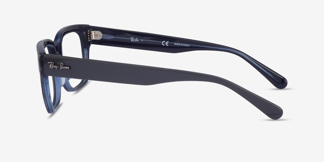 Ray-Ban RB5388 Gray & Blue AcetateEyeglass Frames from EyeBuyDirect, Side View