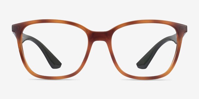 Ray-Ban RB7066 Tortoise & Green PlastiqueMontures de lunettes de vue d'EyeBuyDirect, Vue de Face