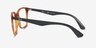 Ray-Ban RB7066 Tortoise & Green PlastiqueMontures de lunettes de vue d'EyeBuyDirect, Vue de Côté