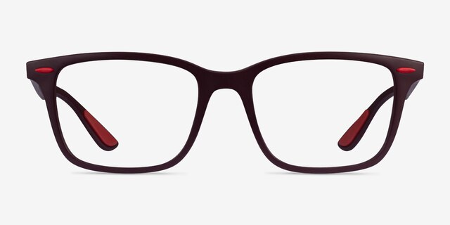 Ray-Ban RB7144M Dark Burgundy PlasticEyeglass Frames from EyeBuyDirect, Front View