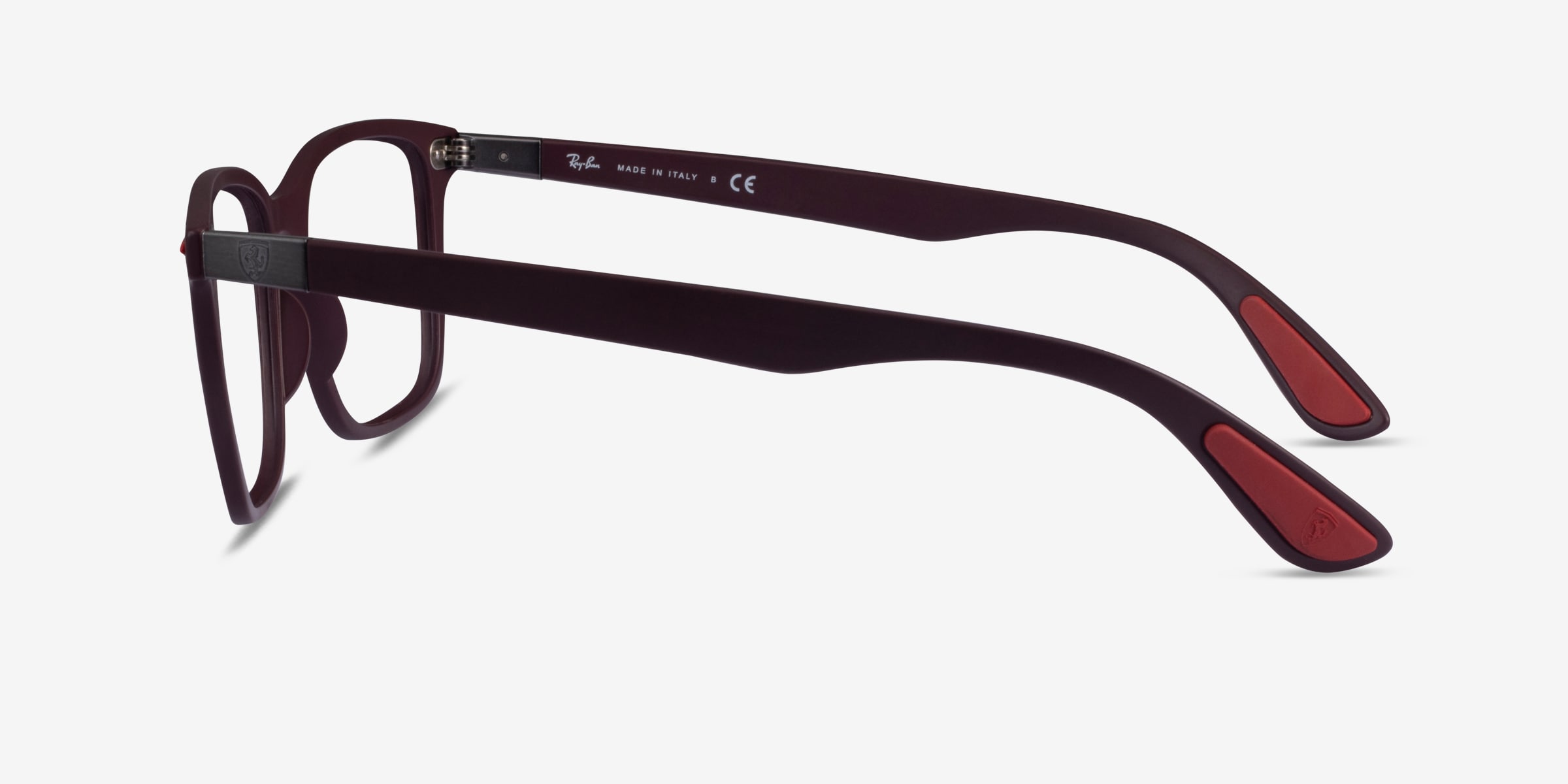 Raybans for any season. Dark maroon color Ray-Ban RB5285 - Square Burgundy Frame Eyeglasses | Eyebuydirect main image 2