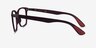 Ray-Ban RB7144M Dark Burgundy PlasticEyeglass Frames from EyeBuyDirect, Side View