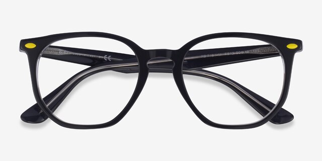 Ray-Ban RB7151M Gray & Clear AcetateEyeglass Frames from EyeBuyDirect, Closed View