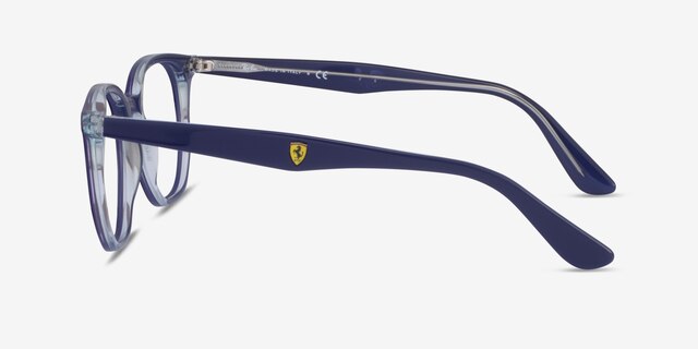 Ray-Ban RB7151M Blue & Clear AcetateEyeglass Frames from EyeBuyDirect, Side View