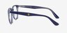 Ray-Ban RB7151M Blue & Clear AcetateEyeglass Frames from EyeBuyDirect, Side View