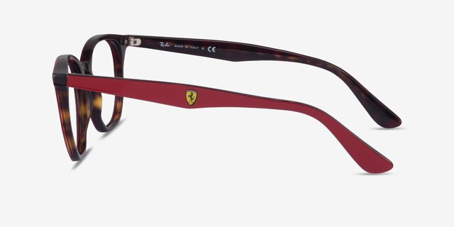 Ray-Ban RB7151M Red & Tortoise AcetateEyeglass Frames from EyeBuyDirect, Side View