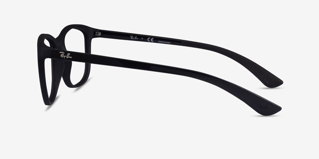 Ray-Ban RB7169 Matte Black PlasticEyeglass Frames from EyeBuyDirect, Side View